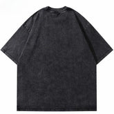 Black Cat Printed Oversized T-Shirt